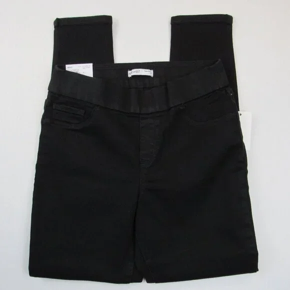 Nine West Black Pull-On Jegging Women's Size 8 Mid Rise Stretch Comfort Waist - Picture 1 of 11